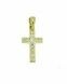 Gedenkanhänger aus 14 Karat Gelbgold 'Kreuz' mit Zirkonia