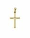 Gedenkanhänger 'Kreuz' aus 14 Karat Gelbgold mit Zirkonia