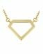 Symbol Halskette mit Anhänger 'Diamant' aus 14 Karat Gelbgold