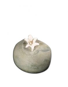Keramik Urne mit Lilie